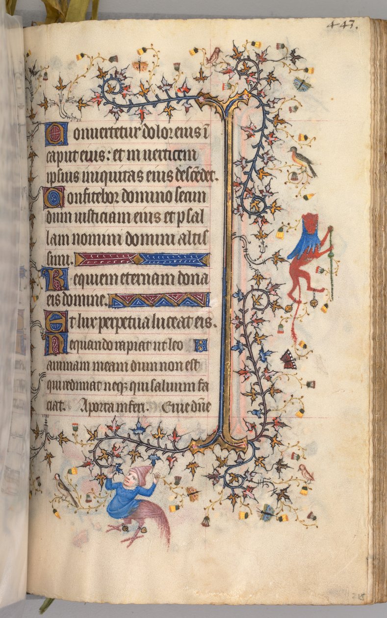 纳瓦拉国王（1361-1425）贵族查尔斯（Charles the Noble）的时间： 216r，文字，c。 1405。 作者 布鲁塞尔缩写和助理的硕士