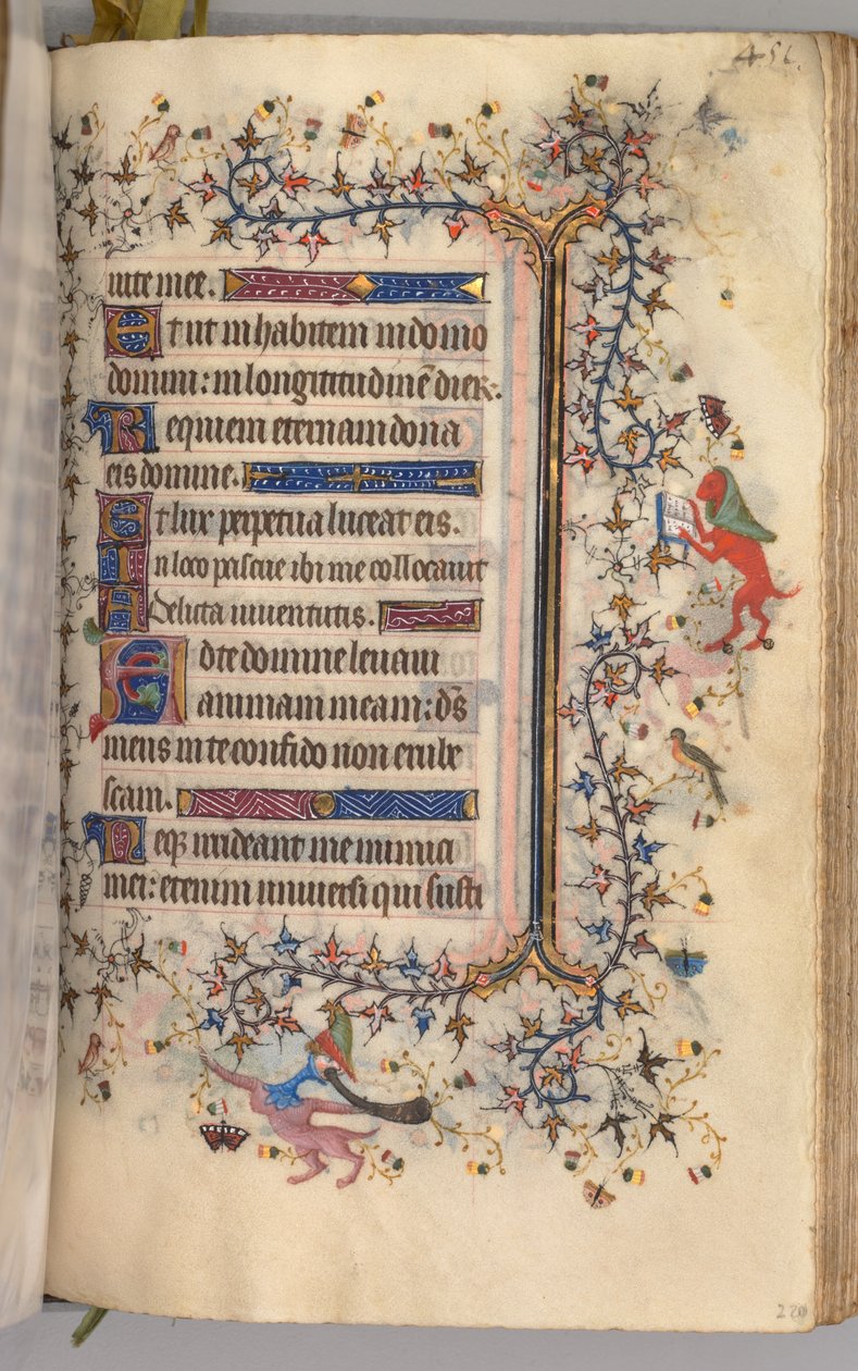 纳瓦拉国王（1361-1425）贵族查尔斯（Charles the Noble）的时间： 220r，文字，c。 1405。 作者 布鲁塞尔缩写和助理的硕士