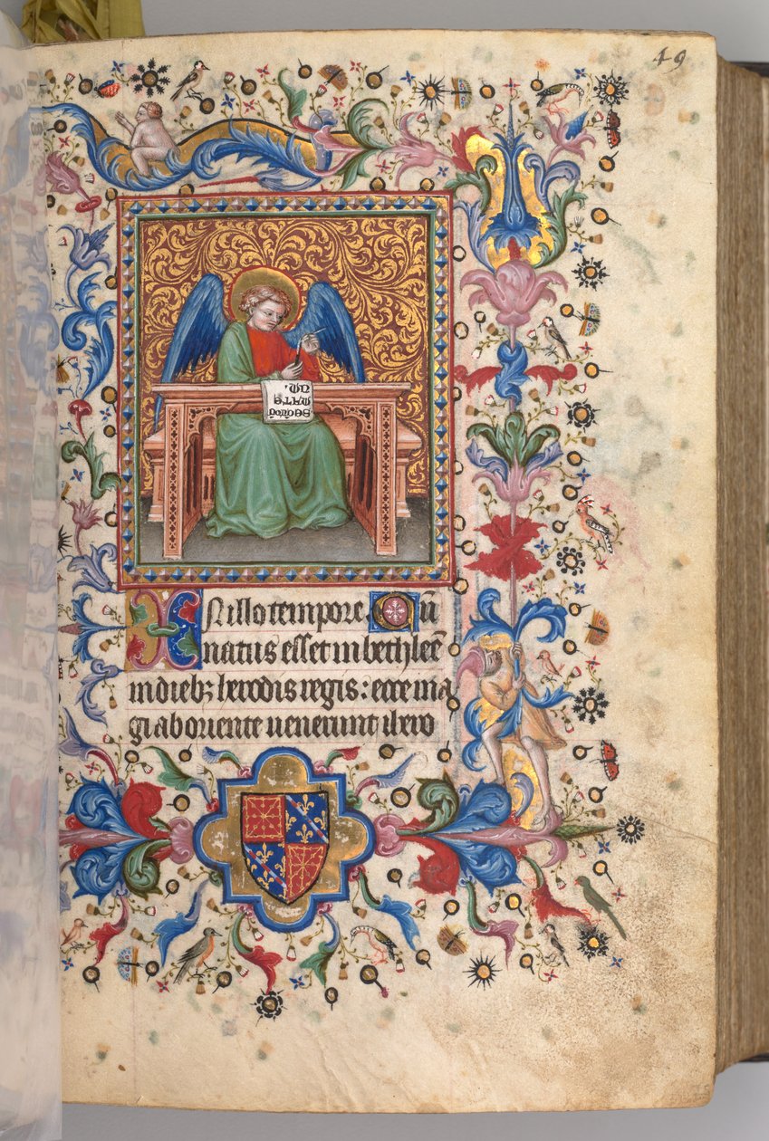 纳瓦拉国王（1361-1425）贵族查尔斯（Charles the Noble）的时间： 25a，圣马修，c。 1405。 作者 布鲁塞尔缩写和助理的硕士
