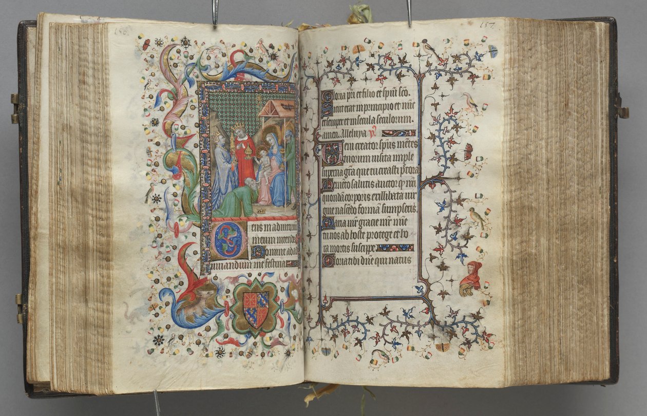 纳瓦拉国王（1361-1425）贵族查尔斯（Charles the Noble）的时间： 79r，文字，c。 1405。 作者 布鲁塞尔缩写和助理的硕士