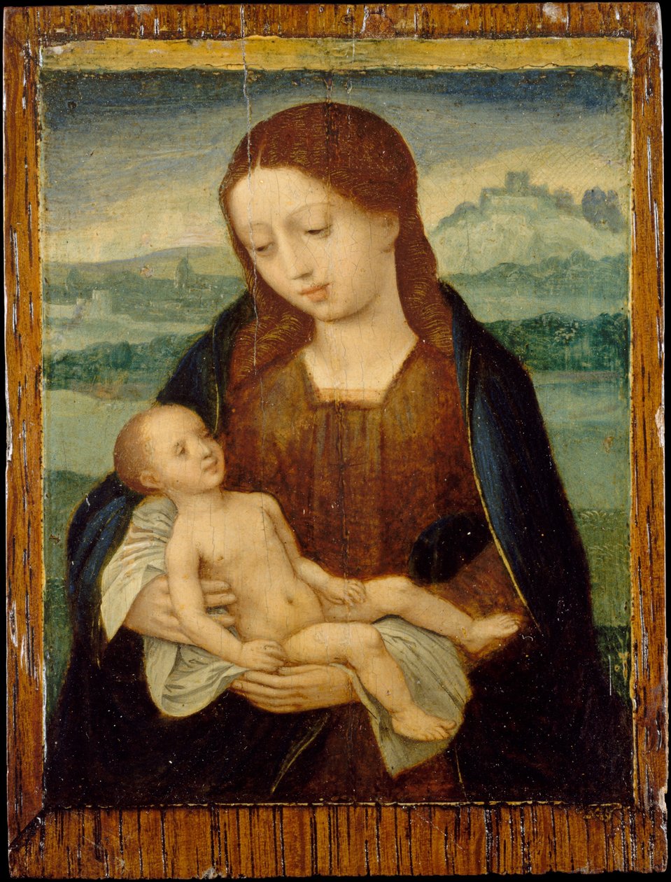 维尔京和儿童，约。 1525-50。 作者 女性半身大师