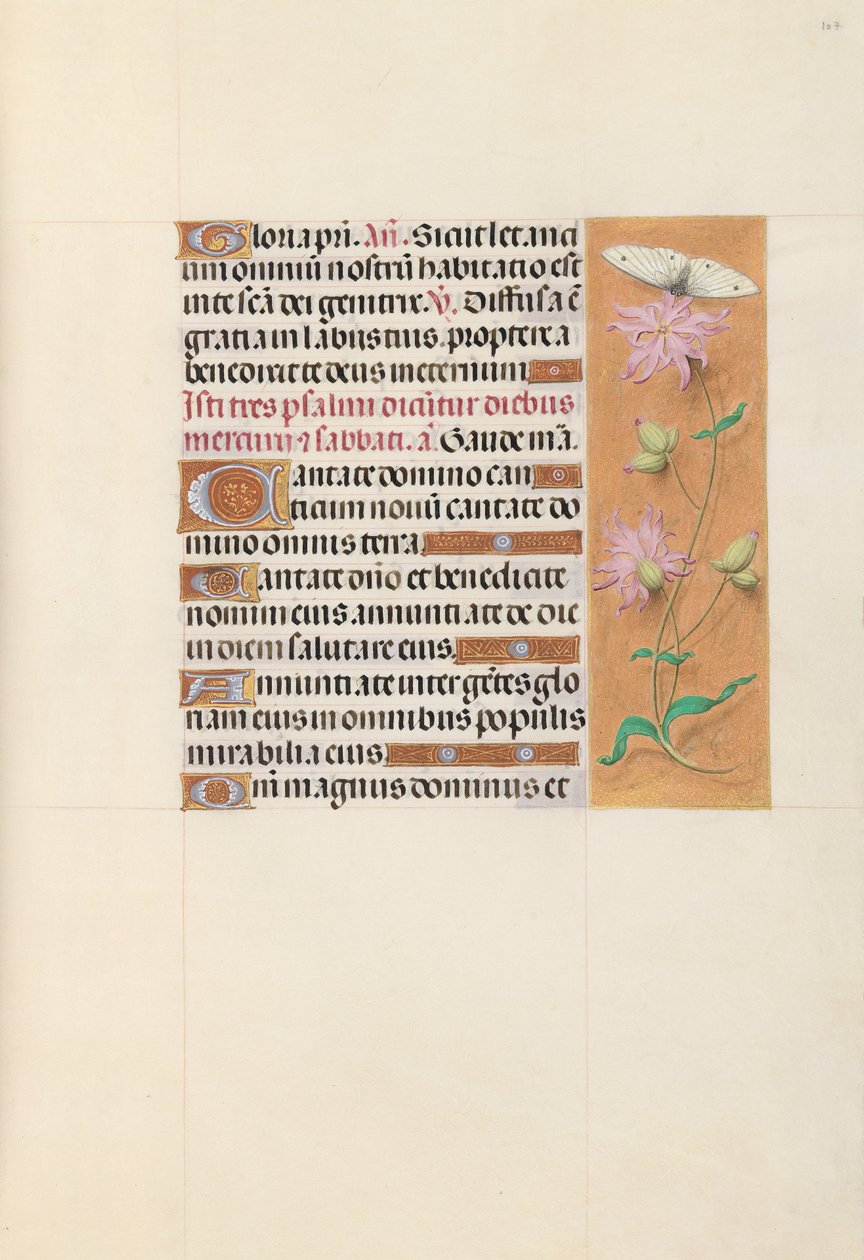 西班牙天主教女王伊莎贝拉的小时：  Fol.107r 作者 马克西米利安第一本祈祷书的硕士