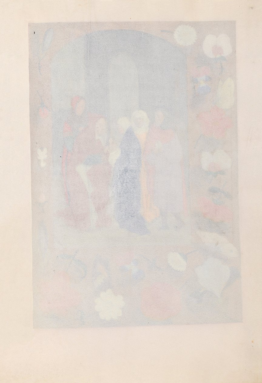西班牙天主教皇后伊莎贝拉女王的时间： 141r，c。 1500。 作者 马克西米利安第一本祈祷书的硕士