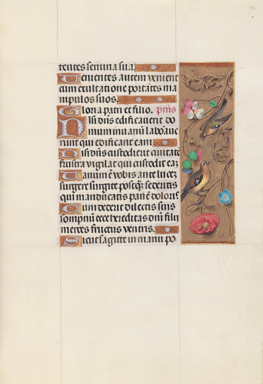 西班牙女王伊莎贝拉-天主教徒的时间：Fol.143r，约1500。 作者 马克西米利安第一本祈祷书的硕士