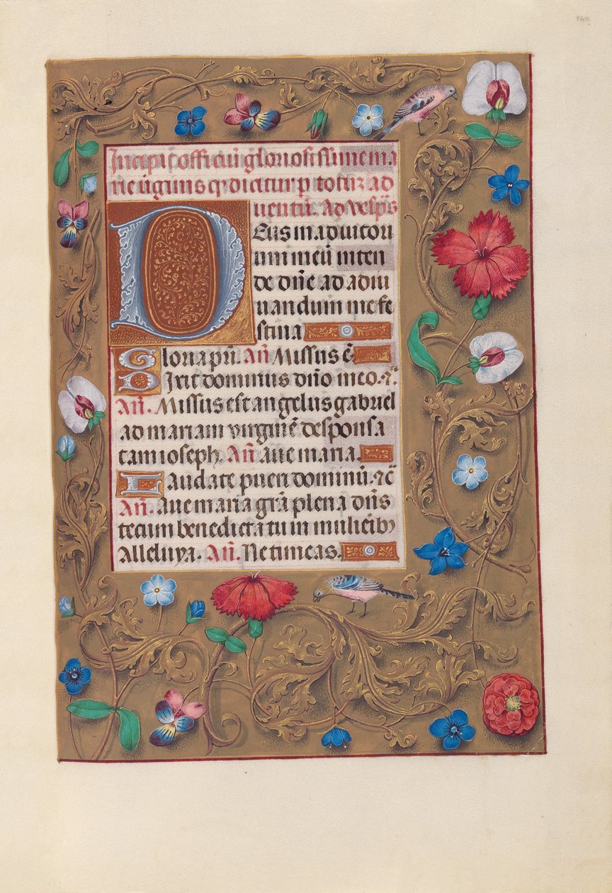 西班牙天主教女王伊莎贝拉的小时：  Fol.160r 作者 马克西米利安第一本祈祷书的硕士