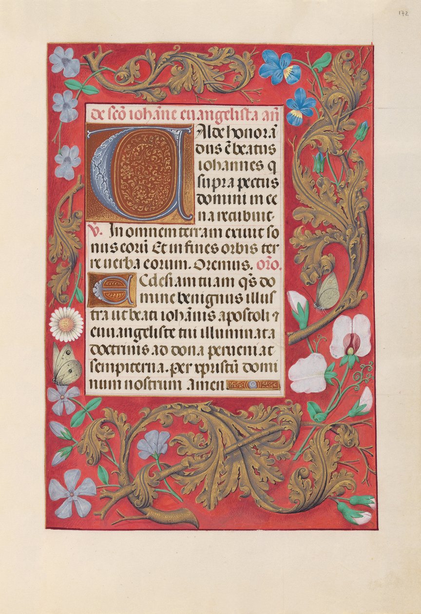 西班牙女王伊莎贝拉-天主教徒的时间：Fol.172r，约1500。 作者 马克西米利安第一本祈祷书的硕士