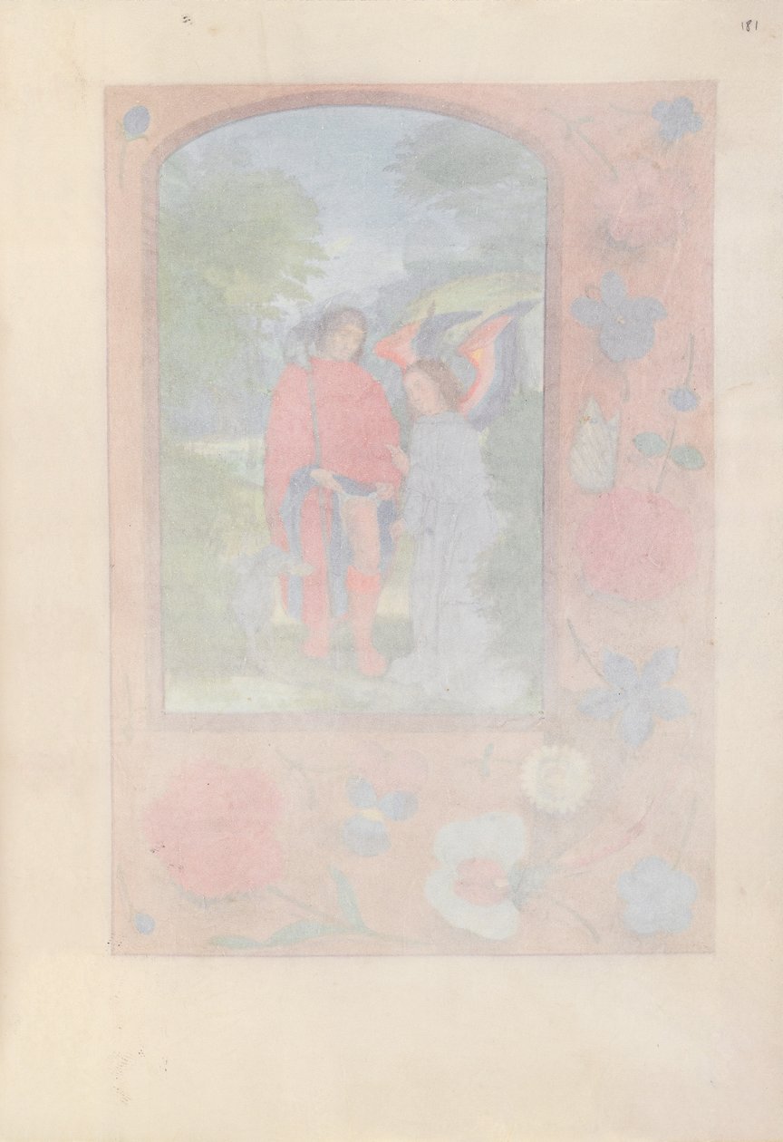 西班牙天主教皇后伊莎贝拉女王的时间： 181r，c。 1500。 作者 马克西米利安第一本祈祷书的硕士