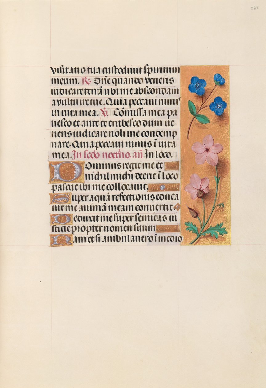 西班牙天主教女王伊莎贝拉的小时：  Fol.233r 作者 马克西米利安第一本祈祷书的硕士