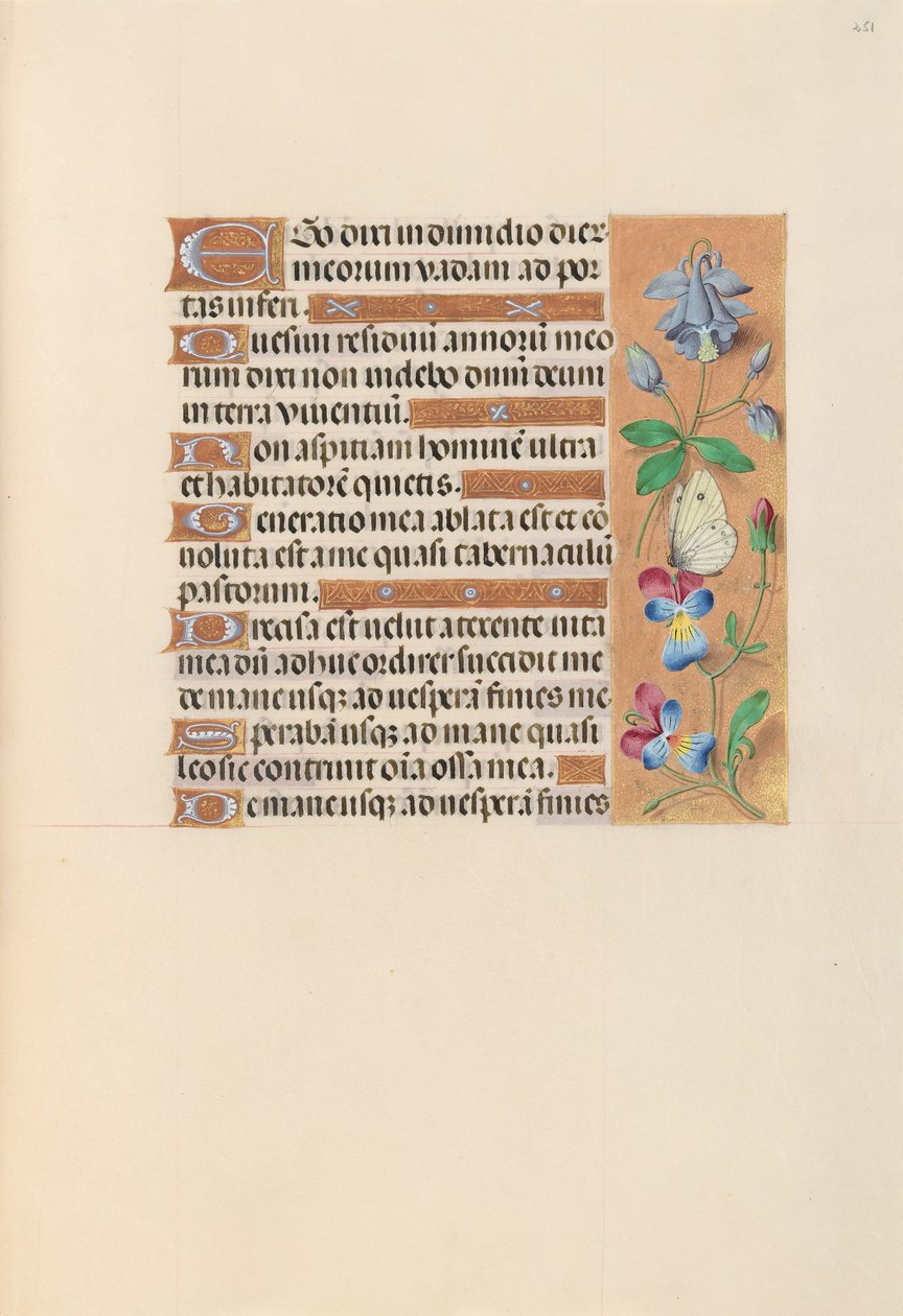 西班牙天主教女王伊莎贝拉的小时：  Fol.251r 作者 马克西米利安第一本祈祷书的硕士