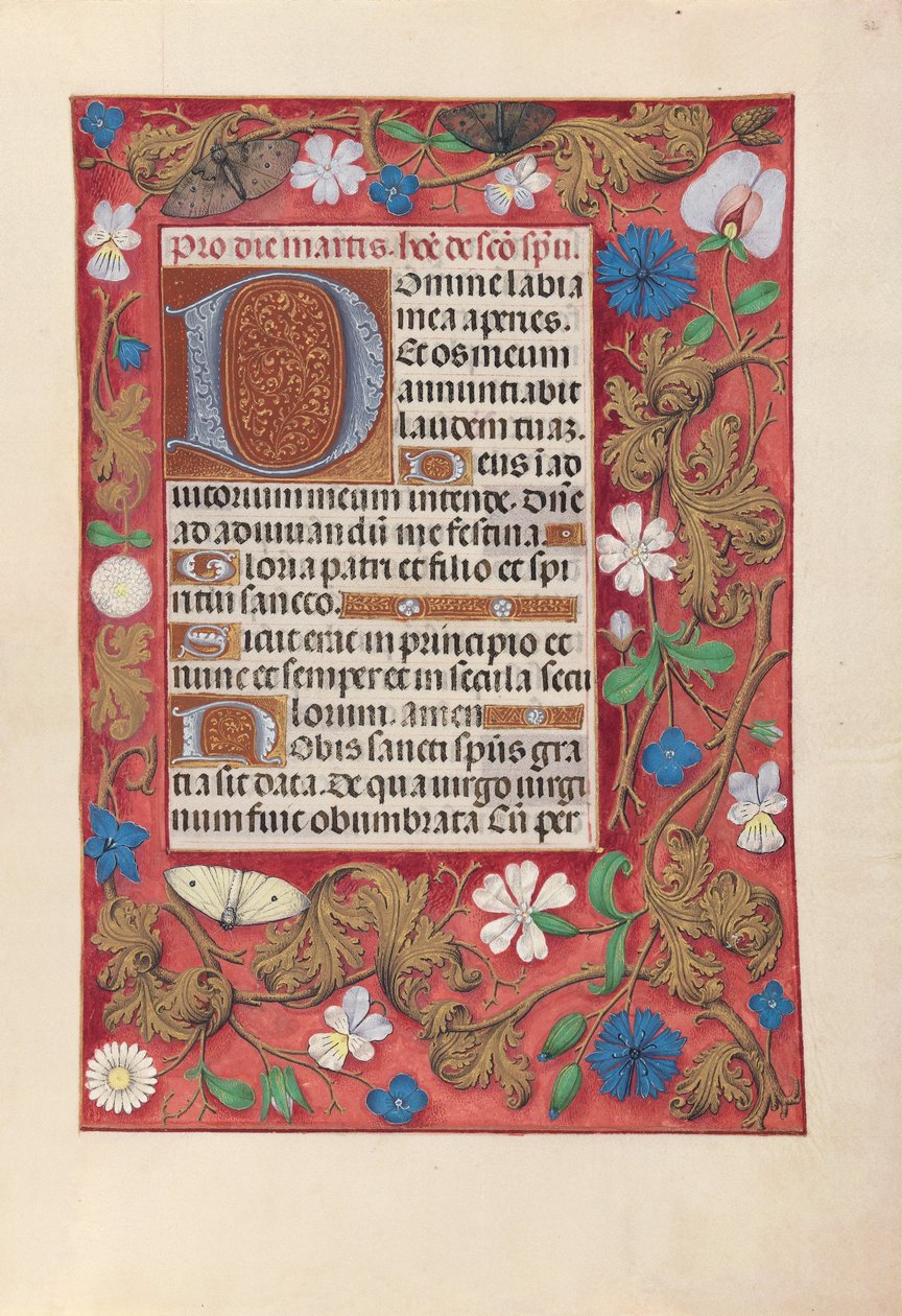 西班牙天主教女王伊莎贝拉的小时：  Fol.32r 作者 马克西米利安第一本祈祷书的硕士