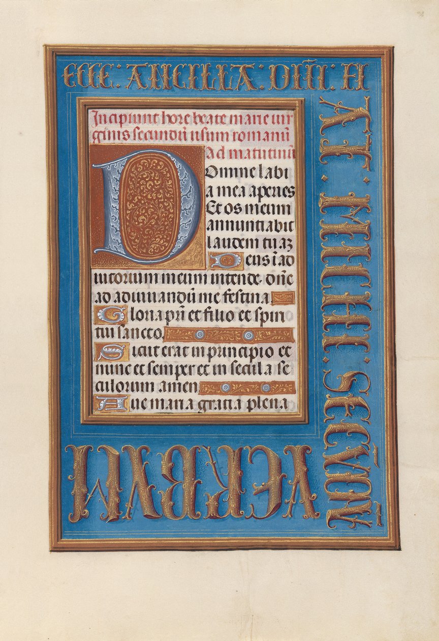 西班牙女王天主教伊莎贝拉女王的营业时间：Fol，98r，c。 1500。 作者 马克西米利安第一本祈祷书的硕士
