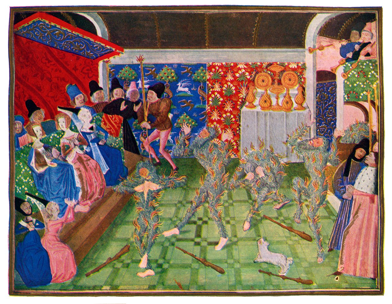 1393年，1470-1475年，法国法院的化装舞会。 作者 哈雷·弗洛萨尔特的主人