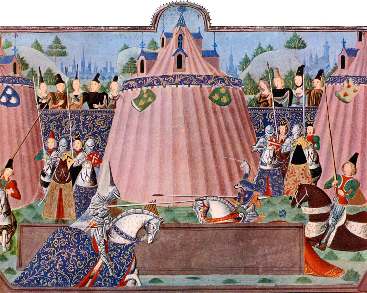 法国圣英格里维特（St Inglevert）的骑兵，1470-1475年，c1900-1920年 作者 哈雷·弗洛萨尔特的主人