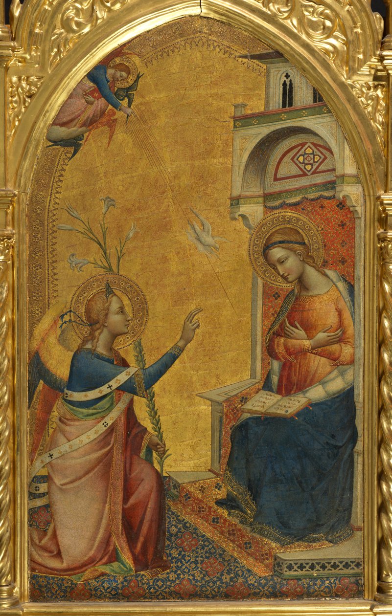 圣母领报》，约 1350-75 年（蛋彩画板） 作者 Misericordia 大师 (attr.to)
