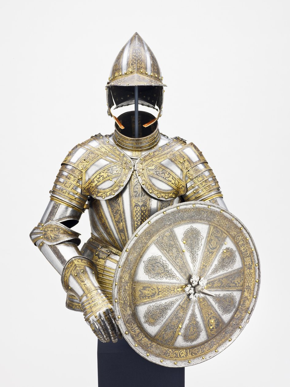 约1600年的半装甲和目标，用于步行服务 作者 星座大师
