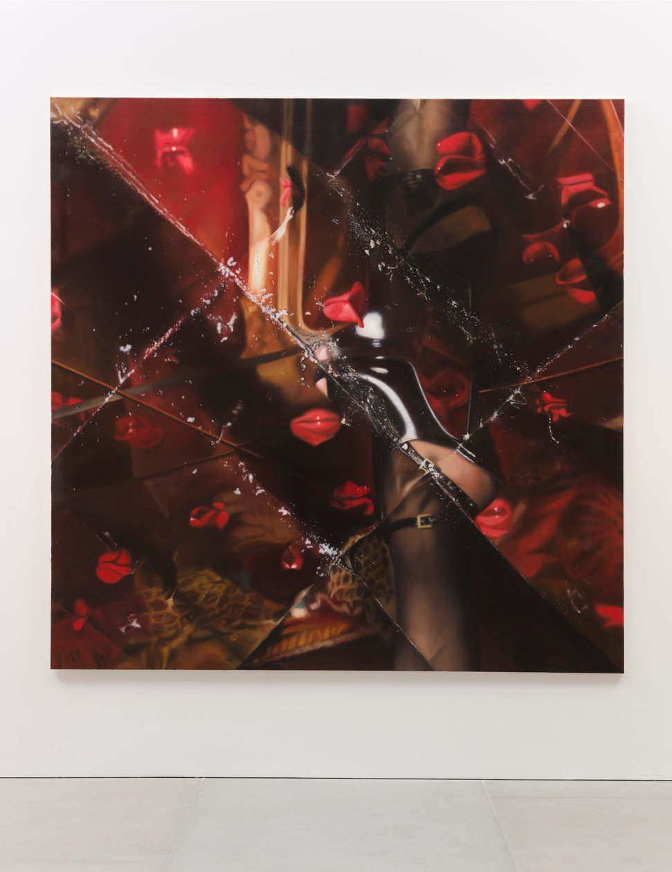 黑色吊袜带，2012 年（布面油画） 作者 马特·科利肖