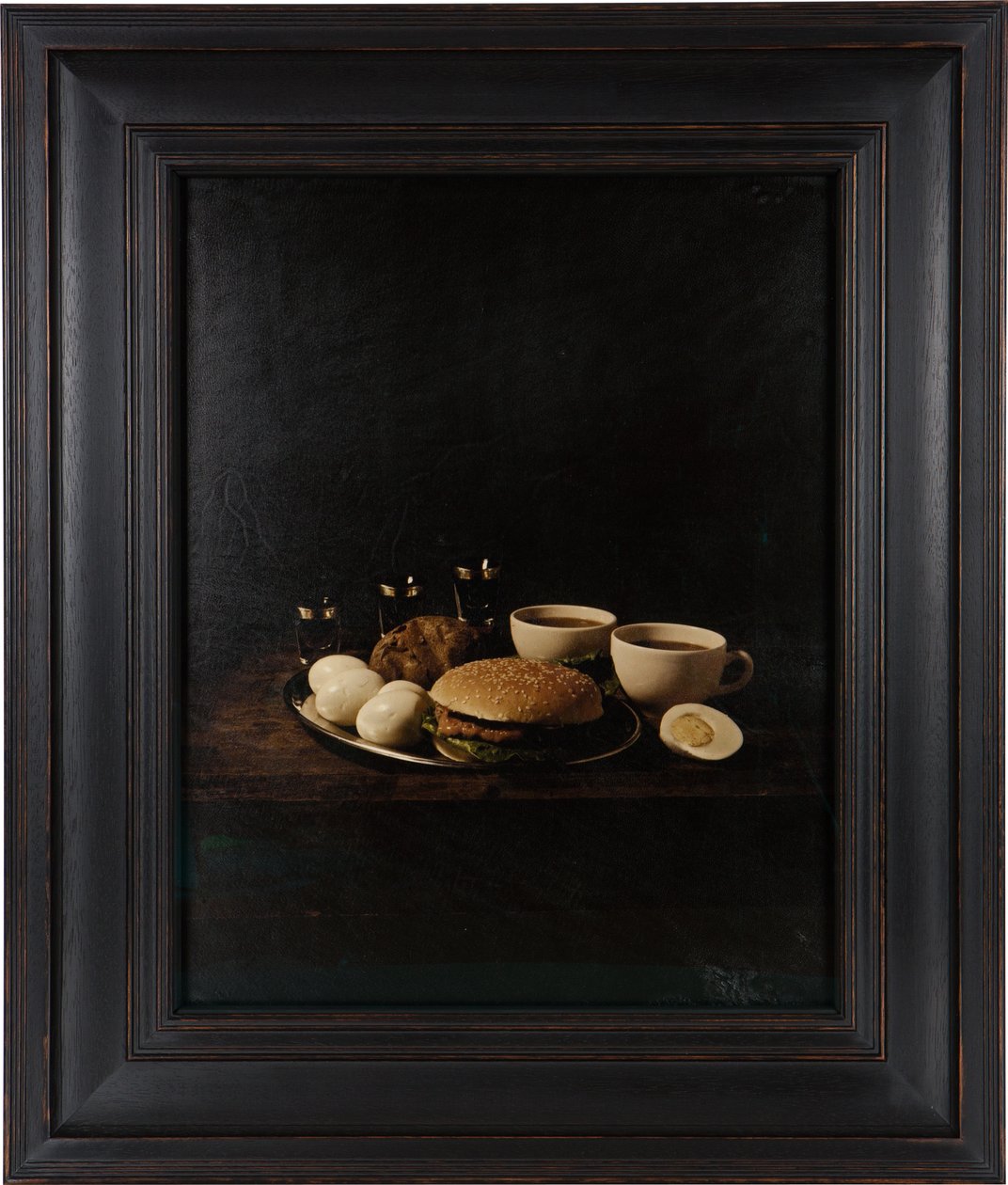 死囚牢里的最后一餐》，加里-吉尔摩，2012 年（羊皮纸上的数码转印版画） 作者 马特·科利肖