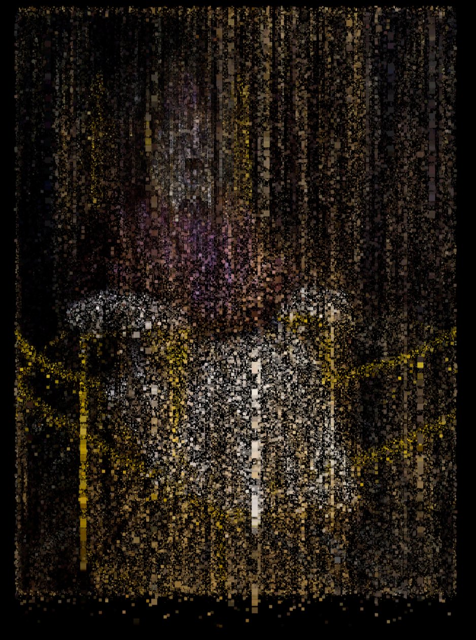 纯真的终结》，2009 年（屏幕、投影仪和硬盘） 作者 马特·科利肖