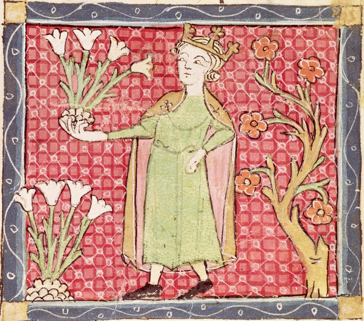Fol.58v四月：摘花 作者 Matfre Ermengaut