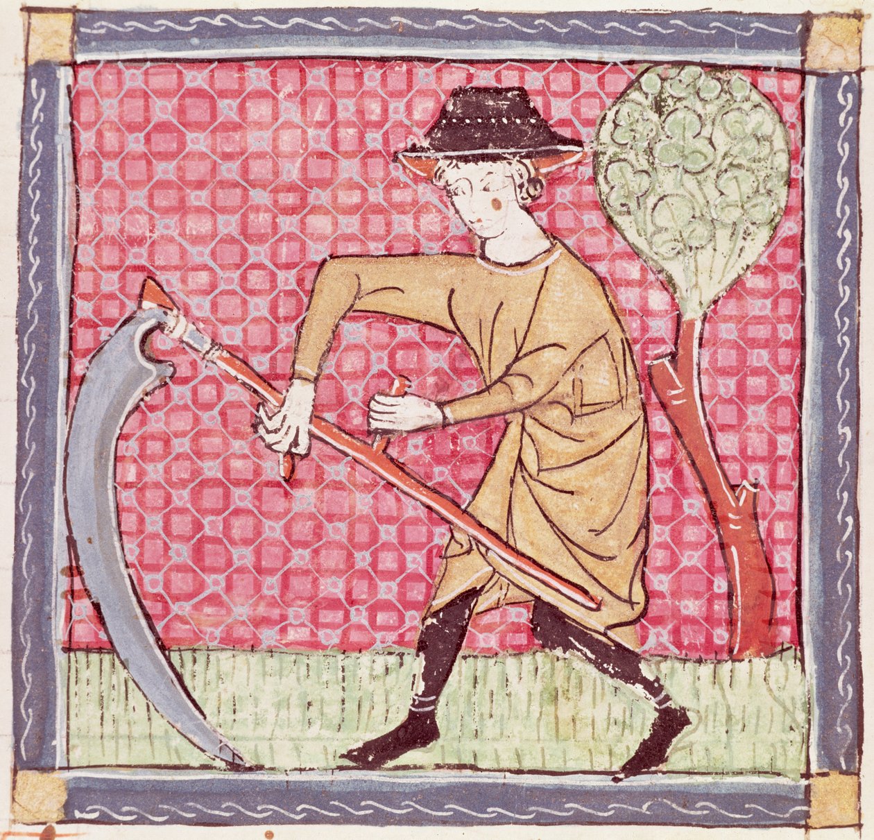 Fol.58v六月：牧草 作者 Matfre Ermengaut