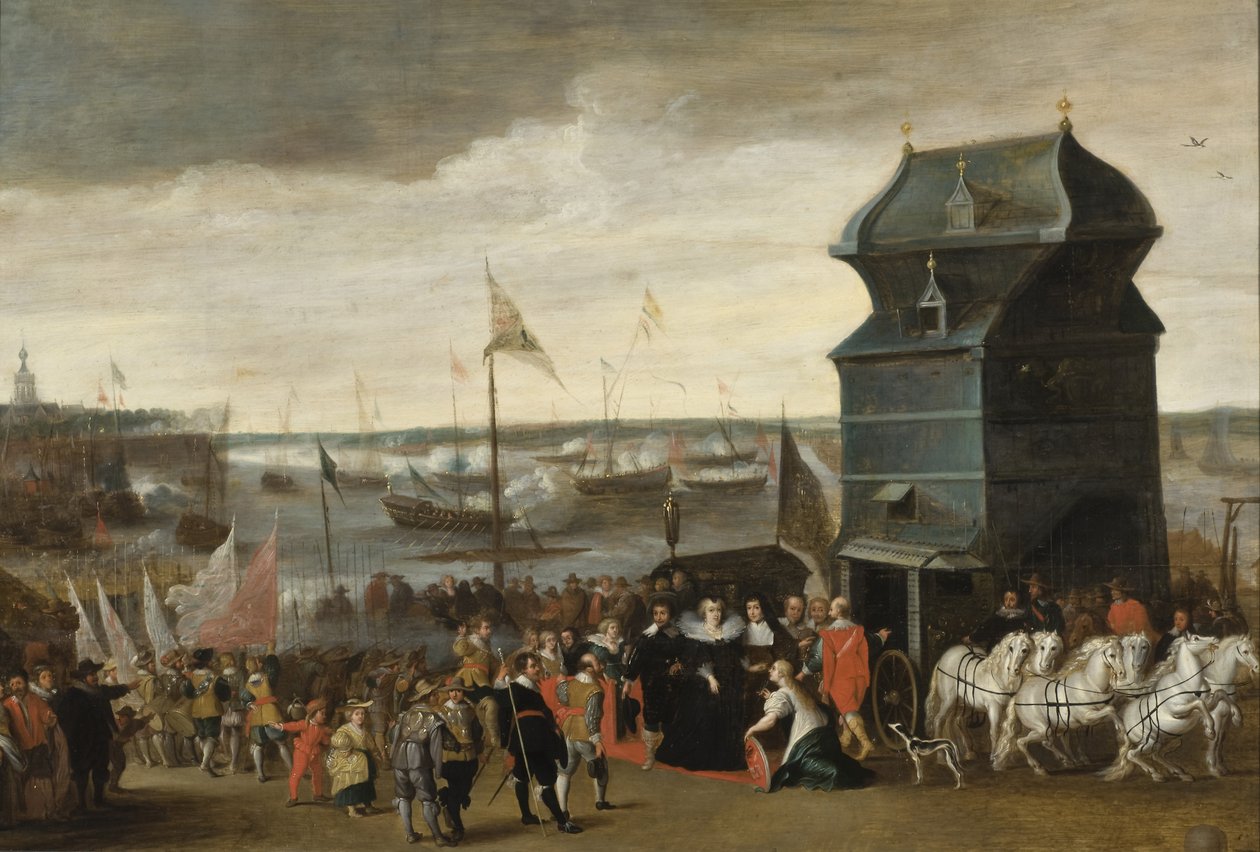 Queen Marie de Medici于1632年在安特卫普下船 作者 马修斯·弗鲁姆