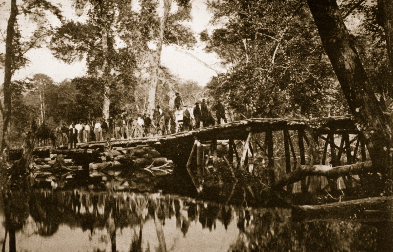 1861年至1865年，Chickahominy河上的葡萄桥 作者 马修·布雷迪