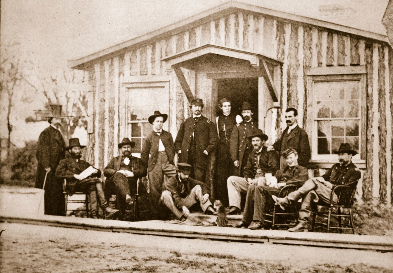 Grant的工作人员，City Point，Virginia，1864 作者 马修·布雷迪