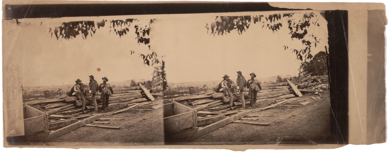 3 Reb Pris [oners]背后B [reast]作品，1863年（棕褐色照片） 作者 马修·布雷迪