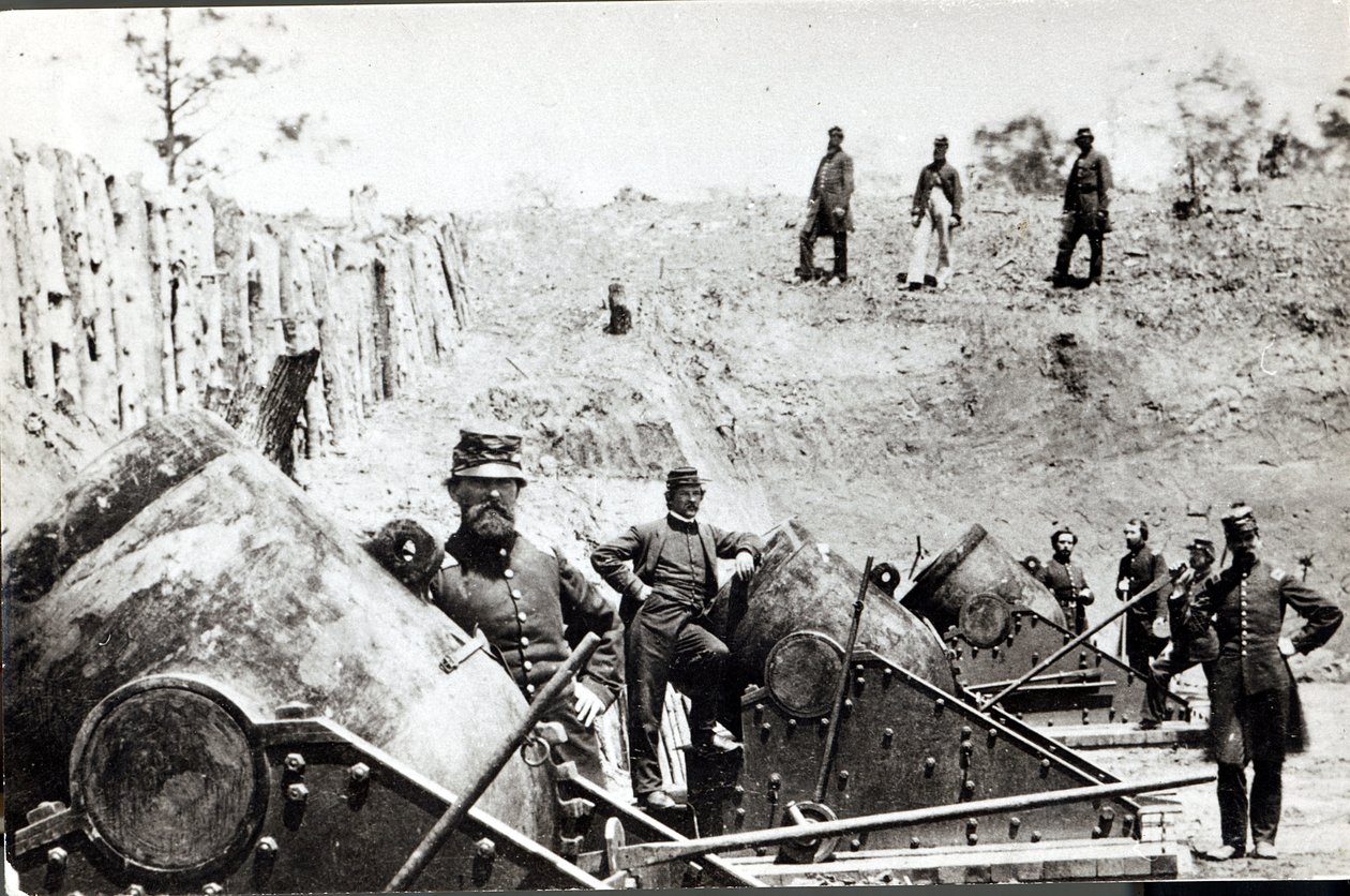 1862年约克镇附近的4号电池 作者 马修·布雷迪