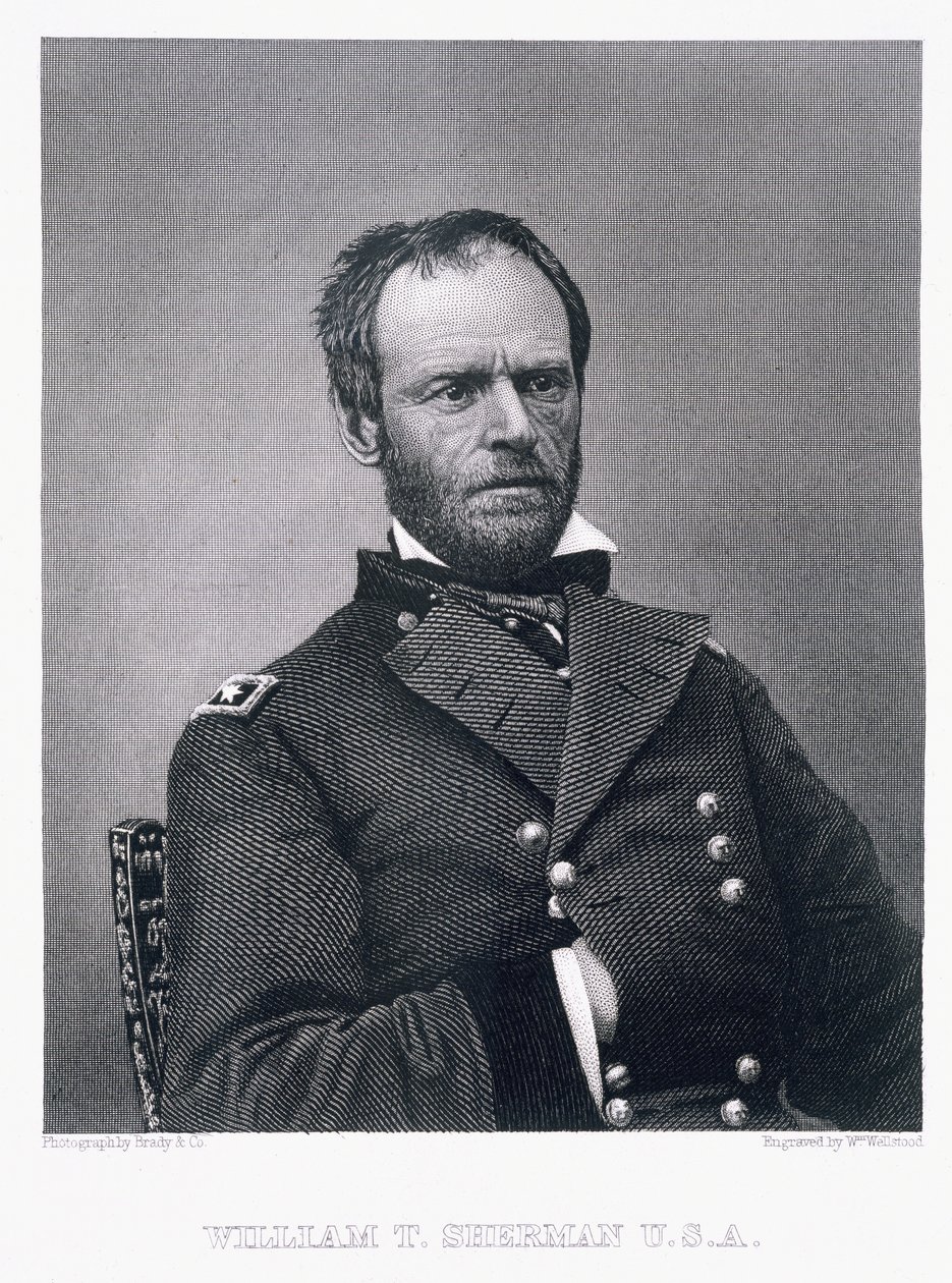 William Tecumseh Sherman将军，威廉·威尔斯图德（William Wellstood）拍摄的照片（1819-1900） 作者 马修·布雷迪