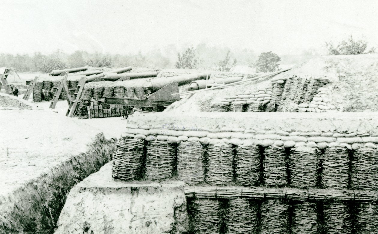 1862年，约克河Farnholds House的1号电池的西南视图 作者 马修·布雷迪