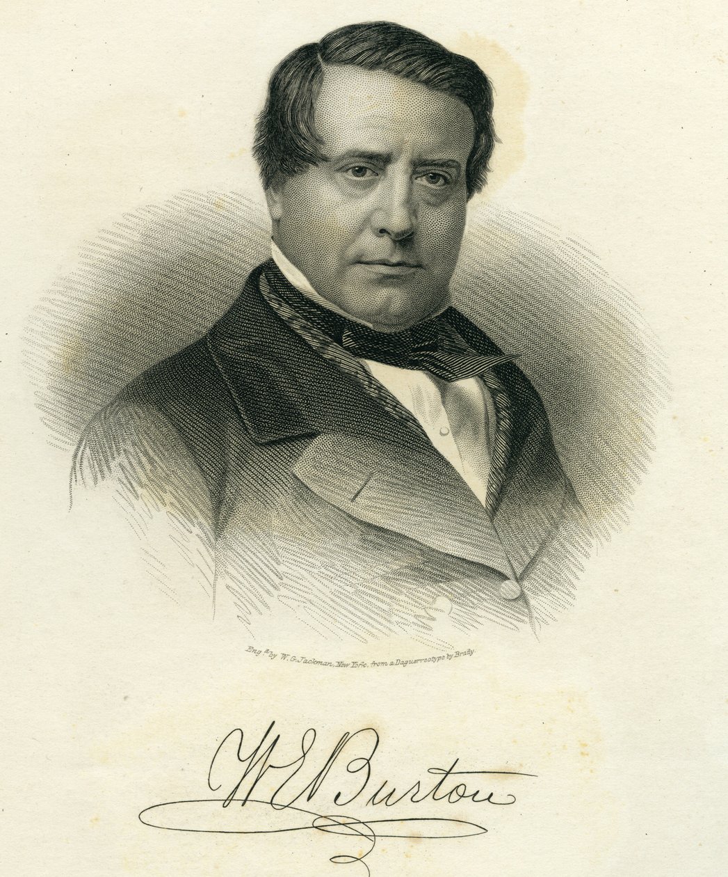 William Evans Burton，1875年由WG Jackman雕刻 作者 马修·布雷迪
