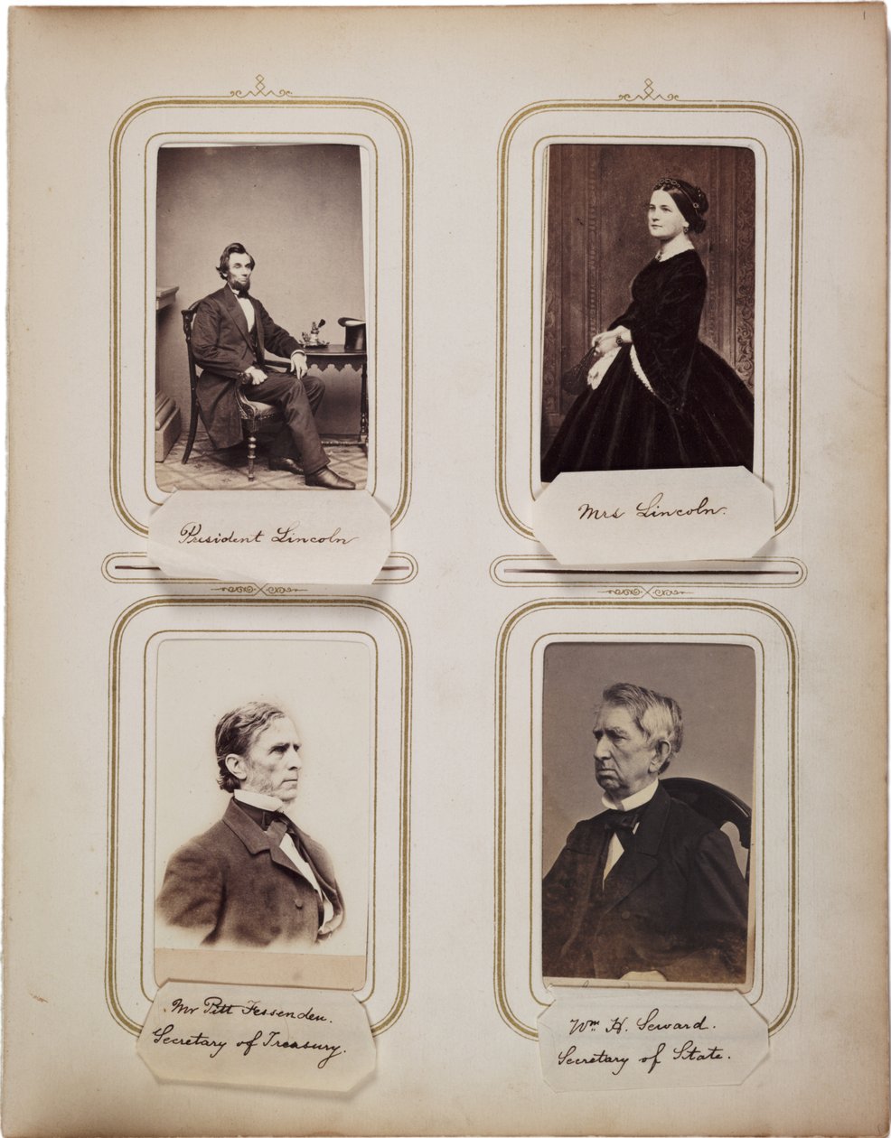 200张卡片的相册，大部分来自Brady，c.1865（sepia photo） 作者 马修·布雷迪