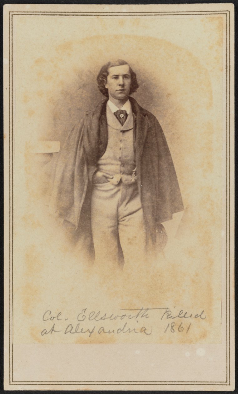Elmer Ephraim Ellsworth上校的特写肖像，1861年。 作者 马修布雷迪