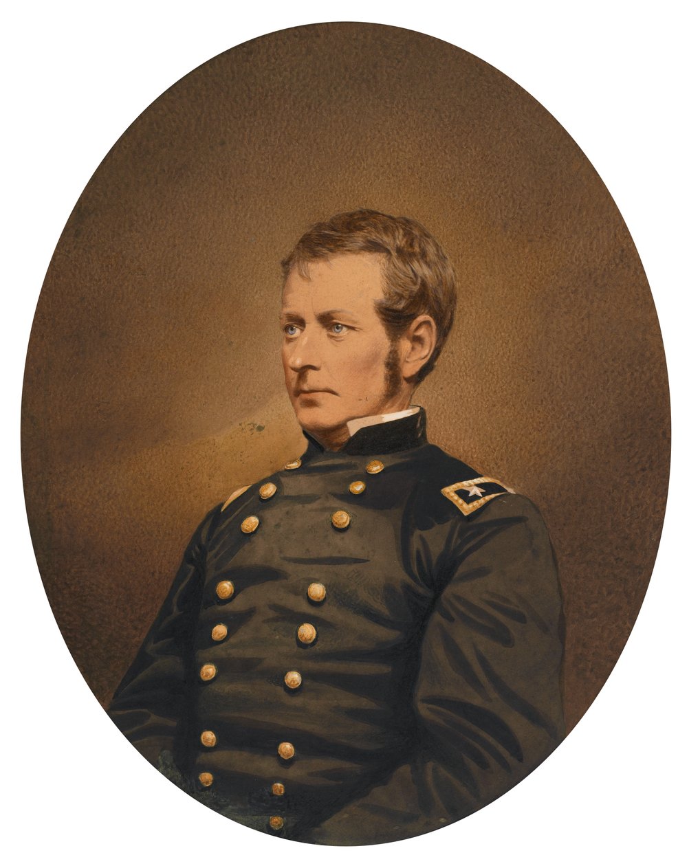 Joseph Hooker少将，c.1863（涂有颜色的盐渍纸） 作者 马修·布雷迪