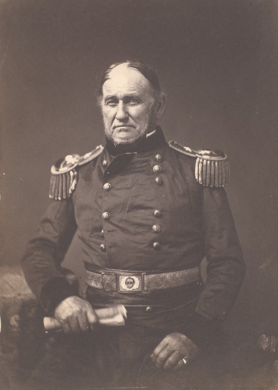 David E. Twiggs少将，约1859年。 作者 马修布雷迪