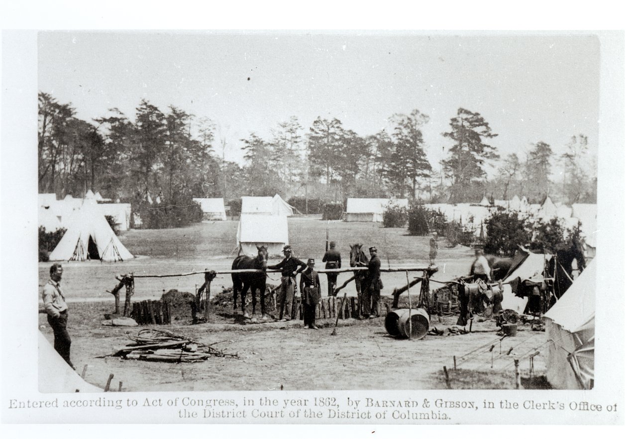 洋基总部，Whinfield营地，1862年5月3日 作者 马修·布雷迪