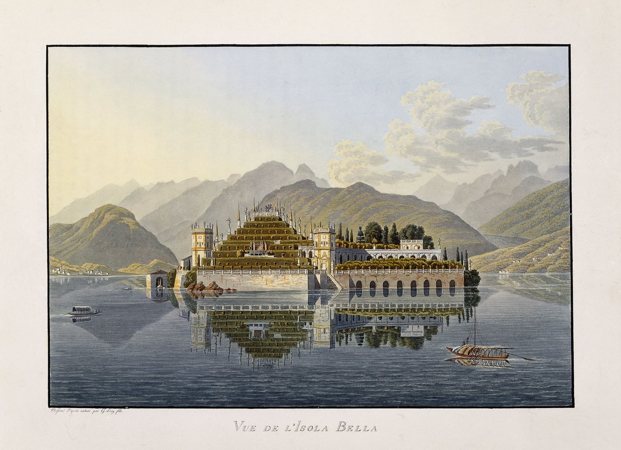 伊索拉·贝拉（Isola Bella）风景，1811-1819年 作者 Mathias Gabriel Lory