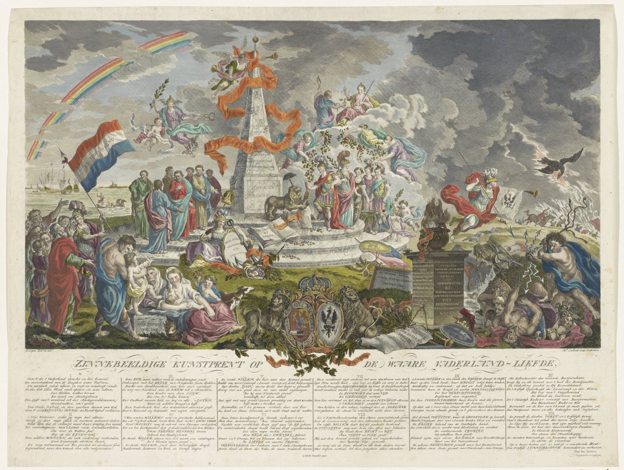 真正爱国主义的寓言，1788 年
关于真正爱国主义的花式艺术印刷（标题在实物上） 作者 Mathias de Sallieth