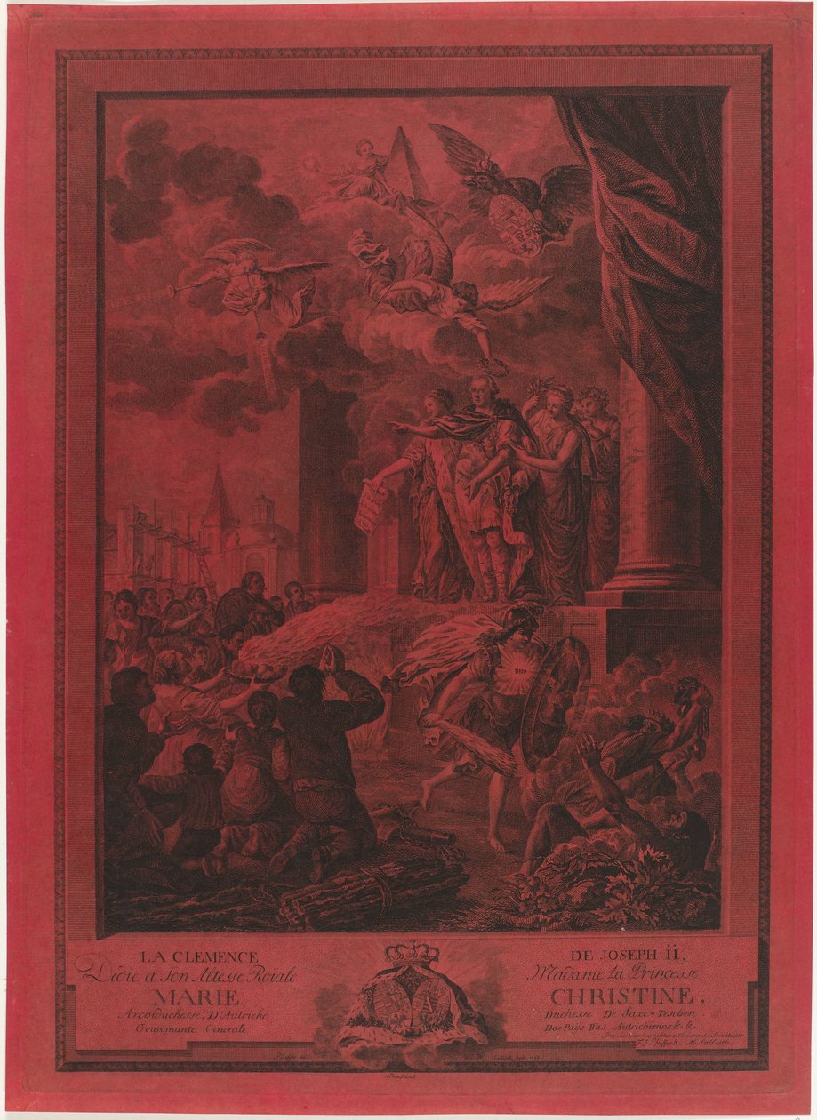 皇帝约瑟夫二世对新教徒的宽大处理，1783 年 La Clemence de Joseph II（物品上的标题） 作者 Mathias de Sallieth