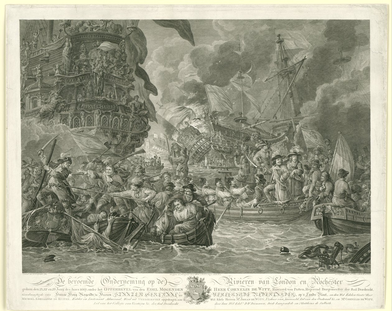 荷兰突袭麦德韦河和夺取皇家查尔斯号，1667 年 作者 Mathias de Sallieth