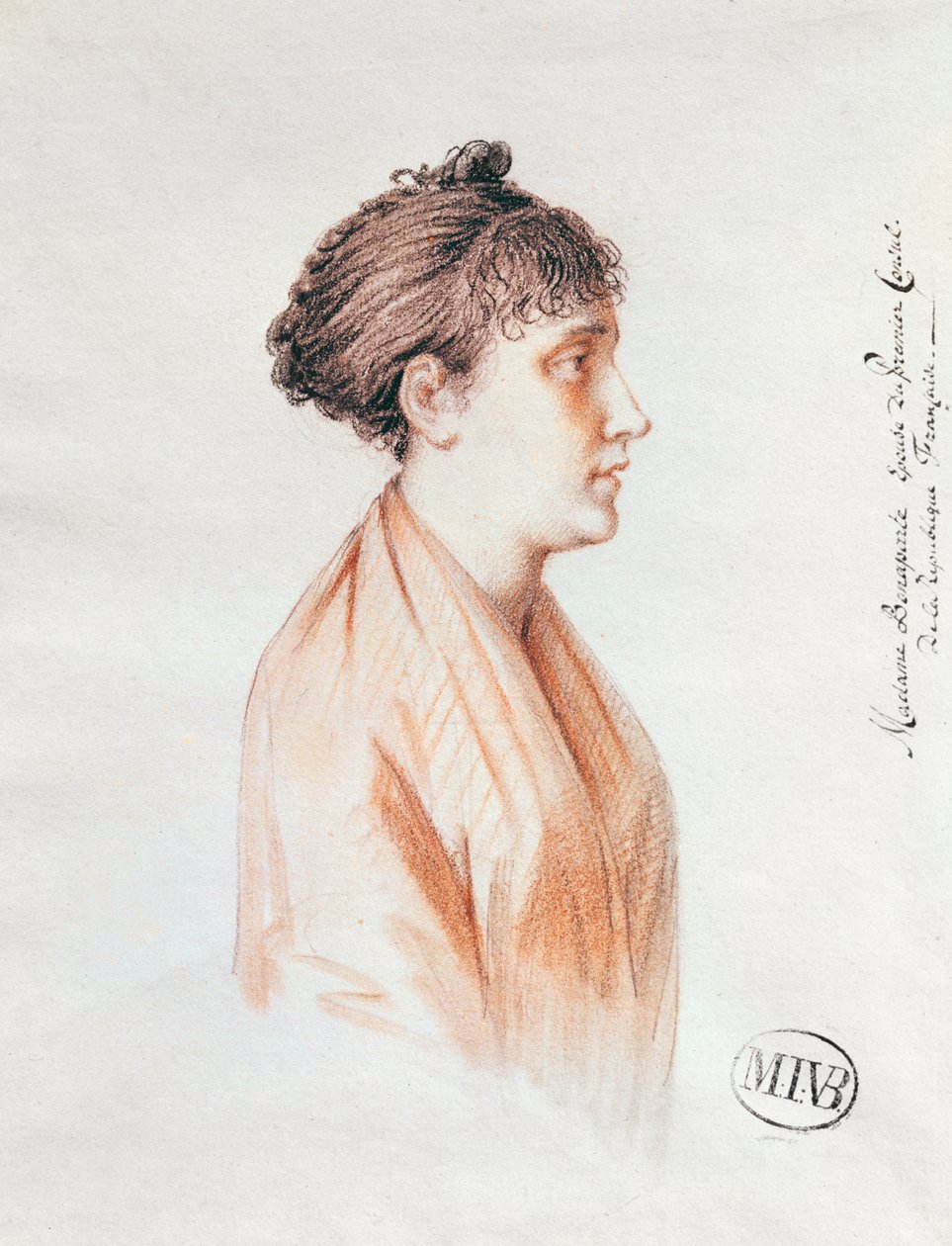 波拿巴夫人（1763-1814），研究1803年7月18日“首次领事波拿巴进入安特卫普”（凡尔赛宫）1803-07（红色粉笔在纸上） 作者 马修·伊格纳斯·范·布里