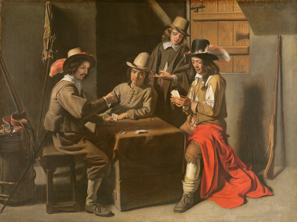 游戏玩家，1650年代 作者 马修·勒·奈恩（Mathieu Le Nain）