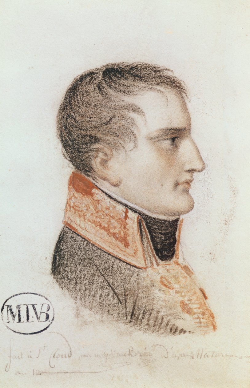 Bonaparte（1769-1821），第一任领事，1803年7月18日“首次领事波拿巴进入安特卫普”研究（凡尔赛宫）1803年（纸上的红色粉笔） 作者 马修·伊格纳斯·范·布里