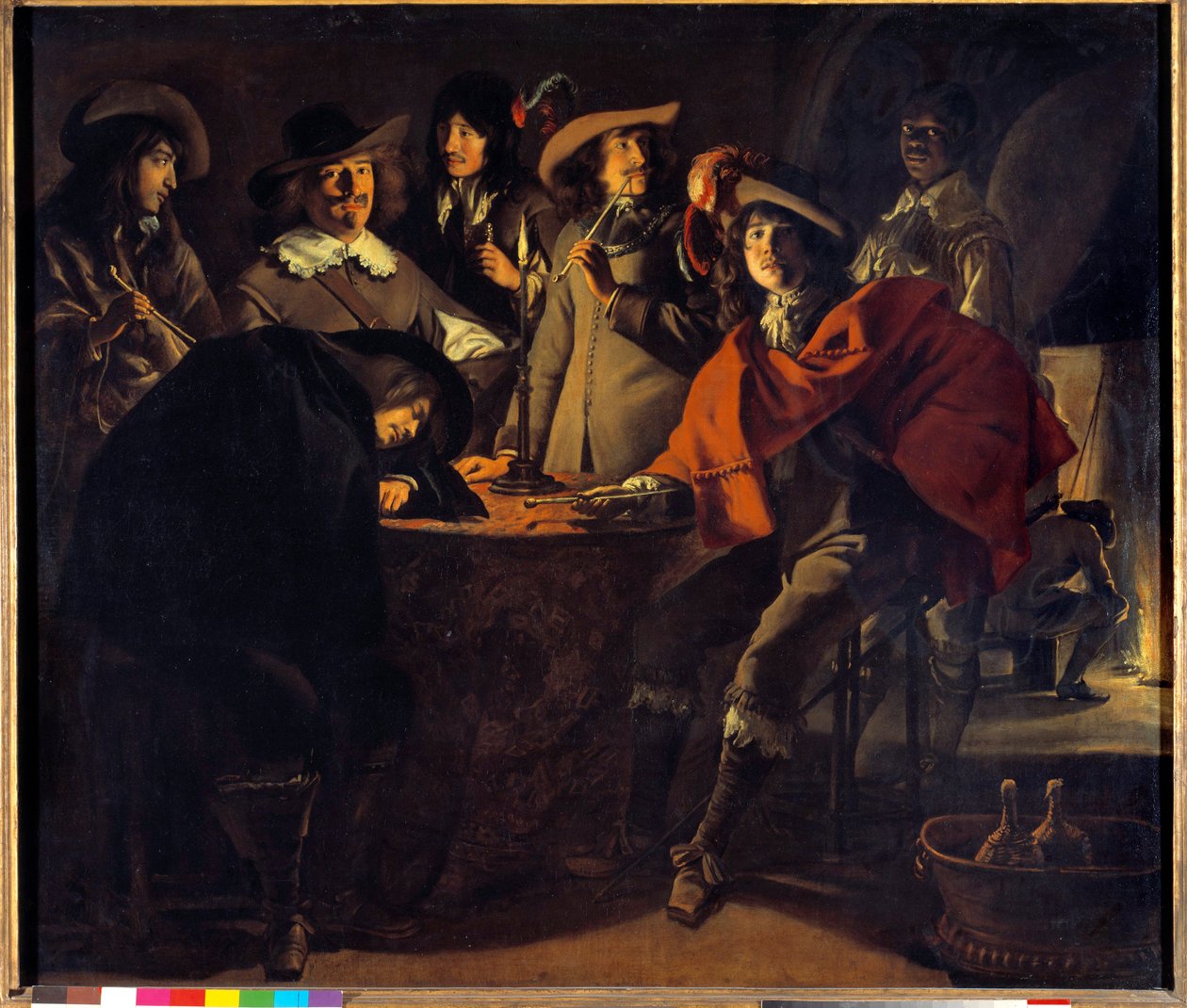La Tabagie ou le corps de garde Mathieu Le Nain (Lenain) (1607-1677) 17 世纪的绘画。 1.17x1.37 米 作者 马修·勒·奈恩（Mathieu Le Nain）