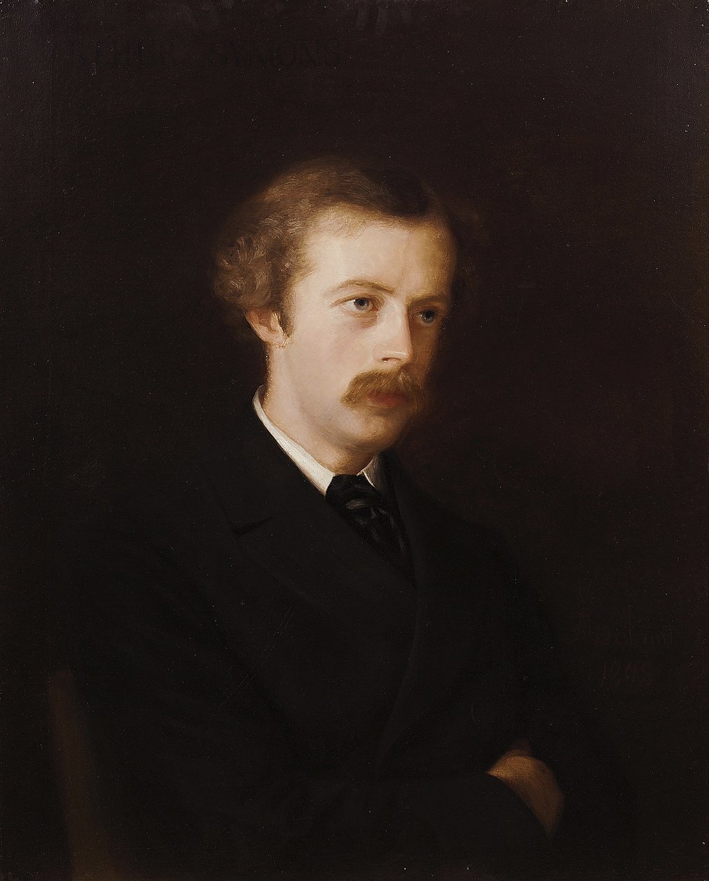 诗人Arthur Symons 1865-1945年的肖像，1898年。 作者 玛蒂尔德·德拉图尔伯爵夫人