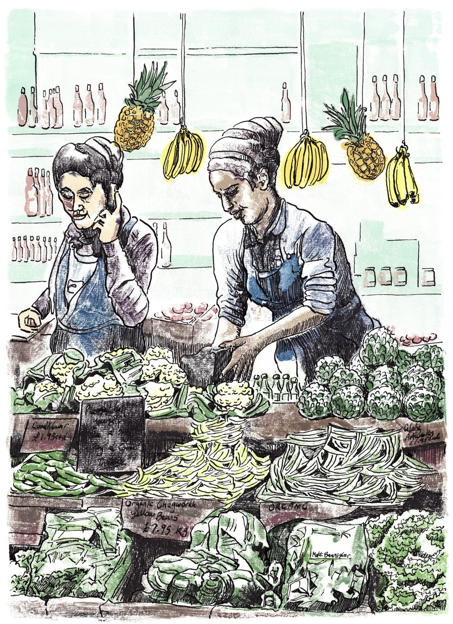 Borough Veg 2，2013 年（纸上墨水） 作者 马特·班尼斯特