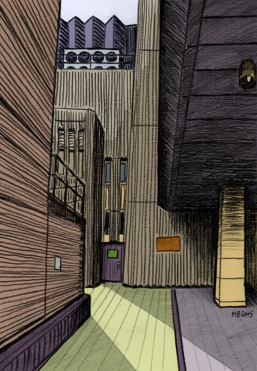 霍普顿街，SE1，2015（铅笔、数码） 作者 马特·班尼斯特