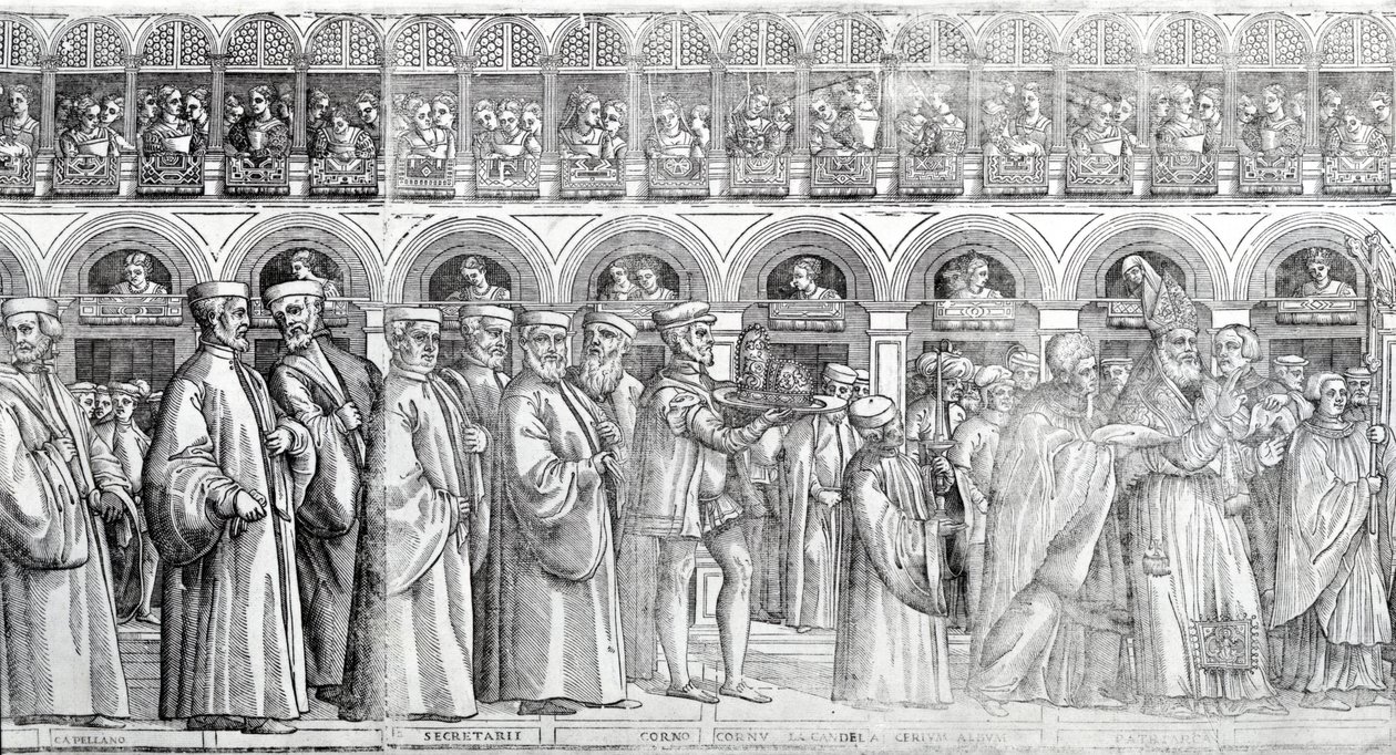 Dogal游行，c.1555-60（木刻）（参见476241-3,476245） 作者 马泰奥·帕加尼（Matteo Pagani）