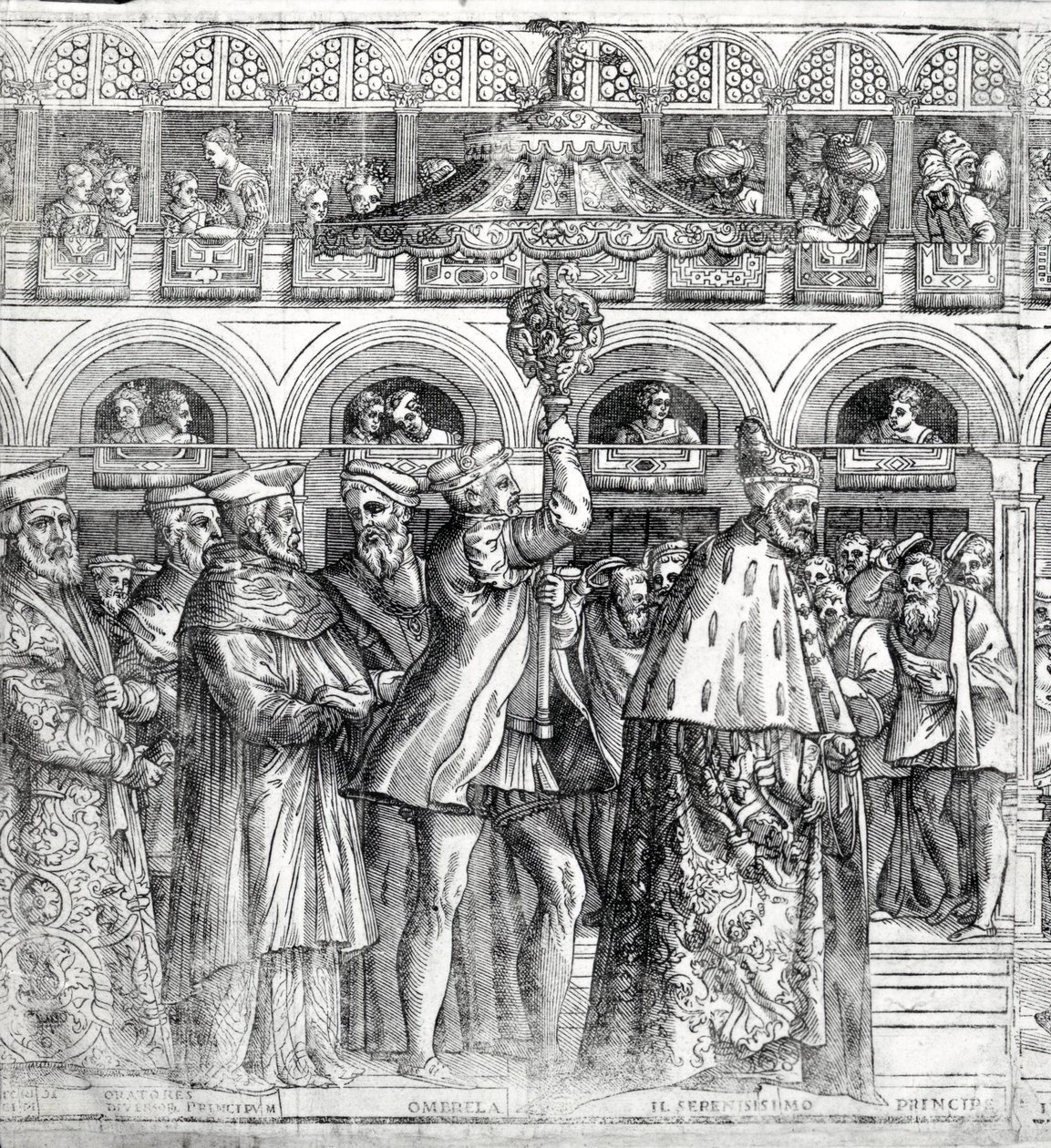 Dogal游行，c.1555-60木刻细节476245 作者 马泰奥·帕加尼（Matteo Pagani）